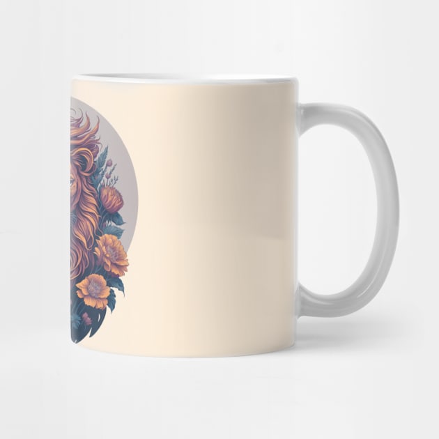 Floral Bloom Lion King Vintage Classic Style by Sekaifi Studio